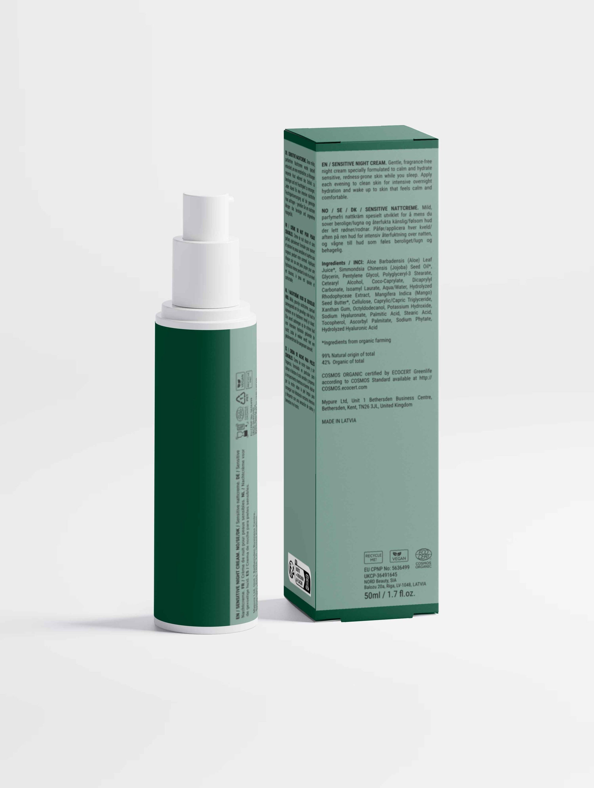 Sensitive Skin Overnight Cream, Fragrance-Free